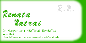 renata matrai business card